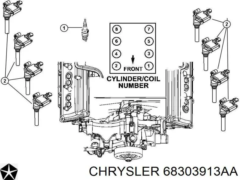 68303913AA Chrysler bujía de encendido