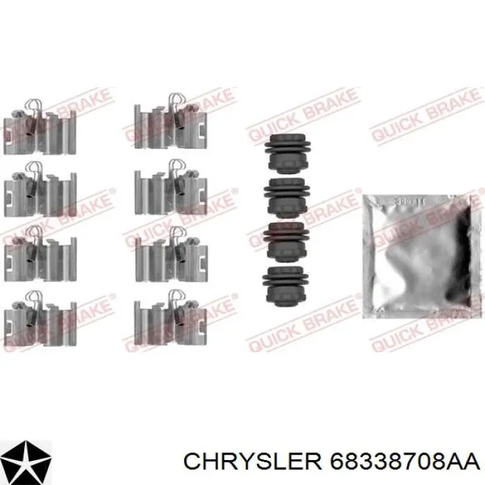 68338708AA Chrysler pinza de freno trasero derecho