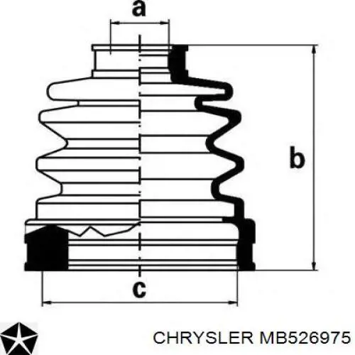 MB526975 Chrysler junta homocinética interior delantera