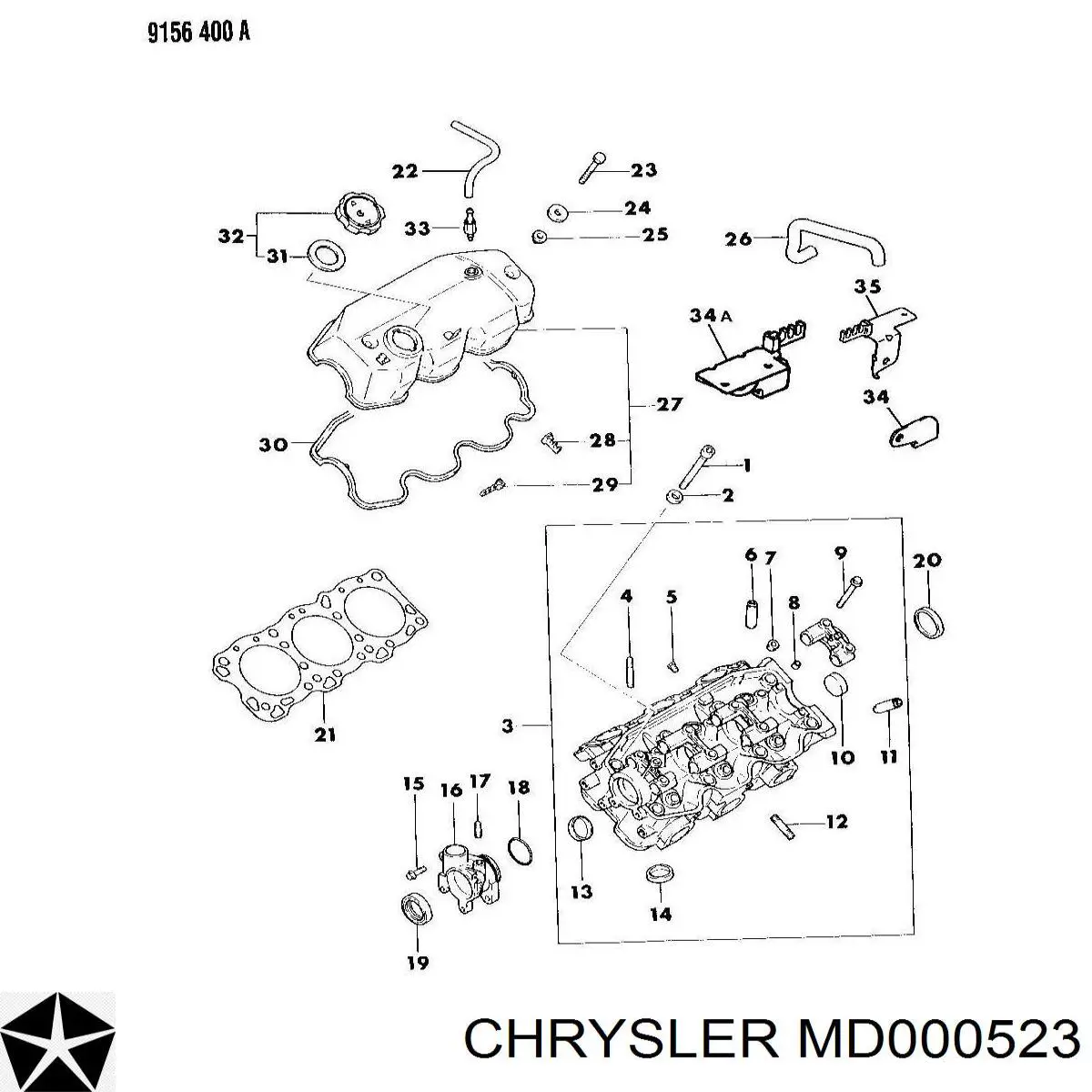  Perno De Tapa Valvula De Culata para Mitsubishi L 400 PAOV