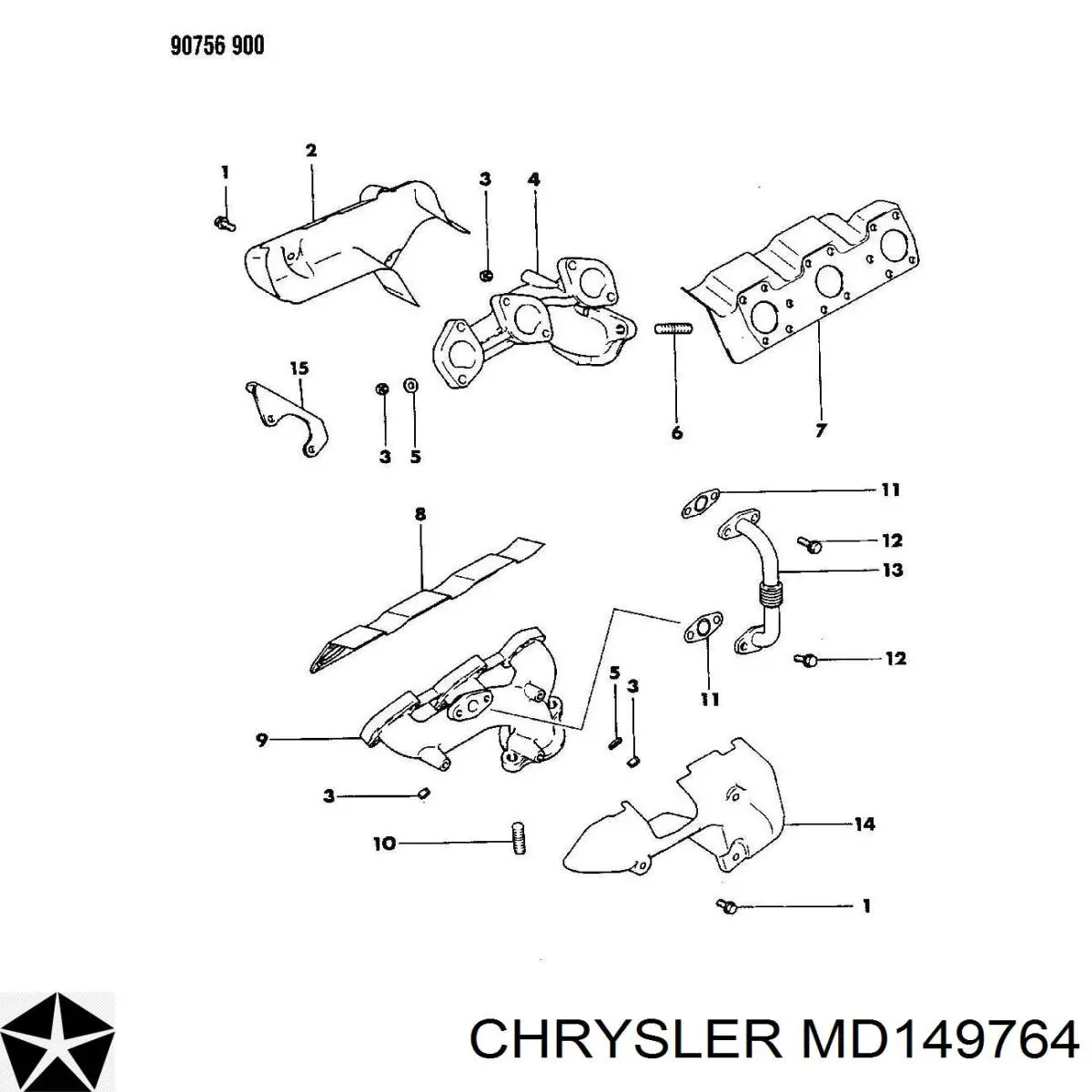 MD149764 Chrysler junta de válvula agr