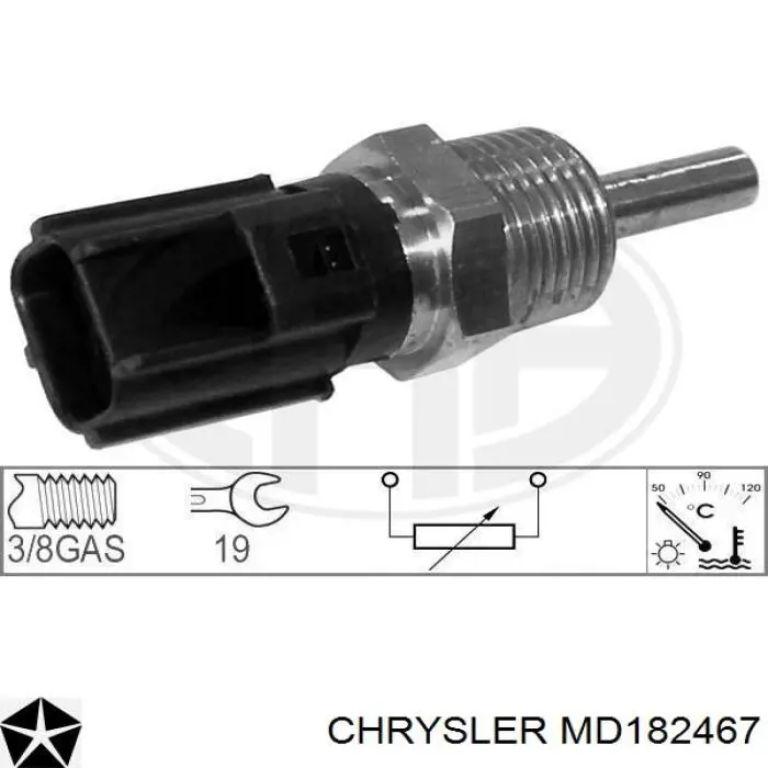 MD182467 Chrysler sensor de temperatura del refrigerante