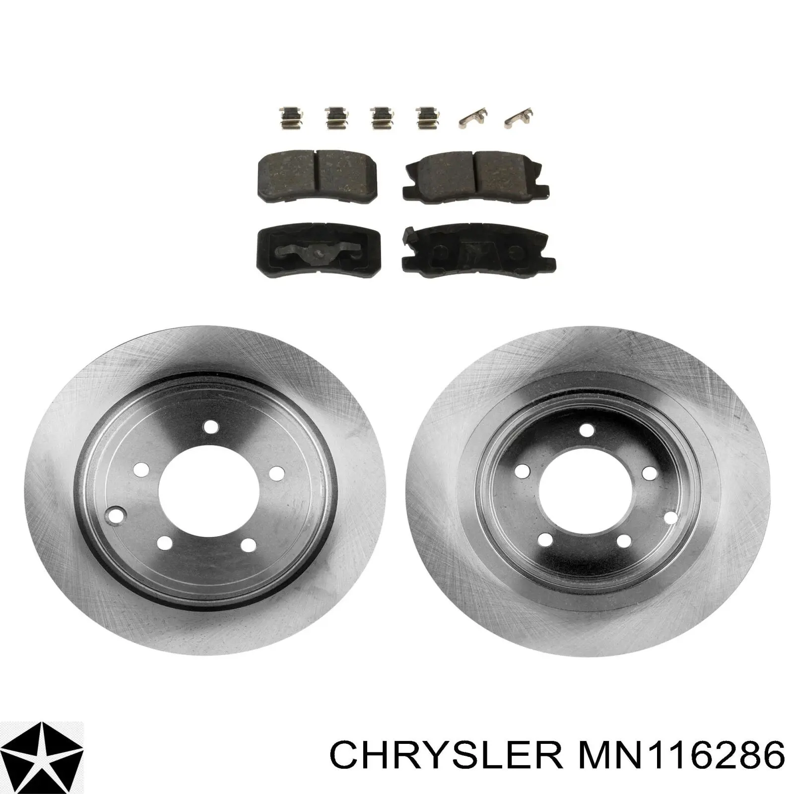 MN116286 Chrysler pastillas de freno traseras