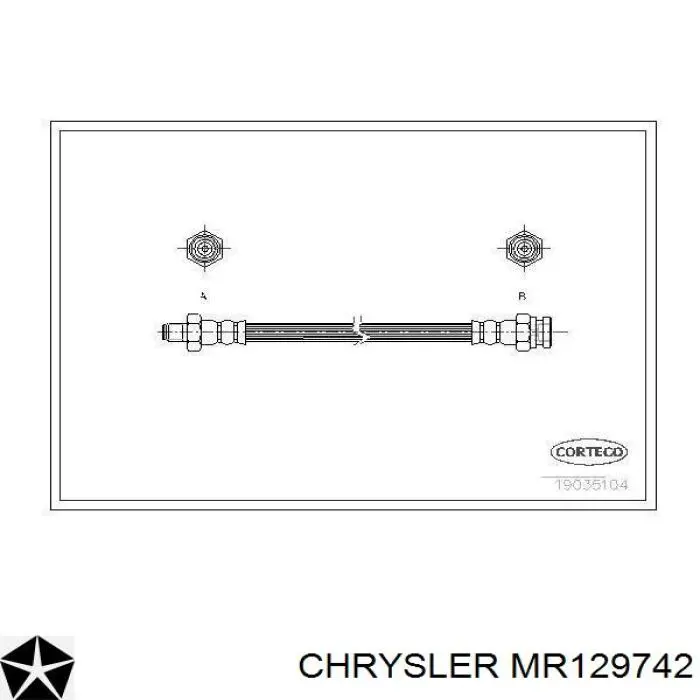 MR129742 Chrysler latiguillo de freno delantero