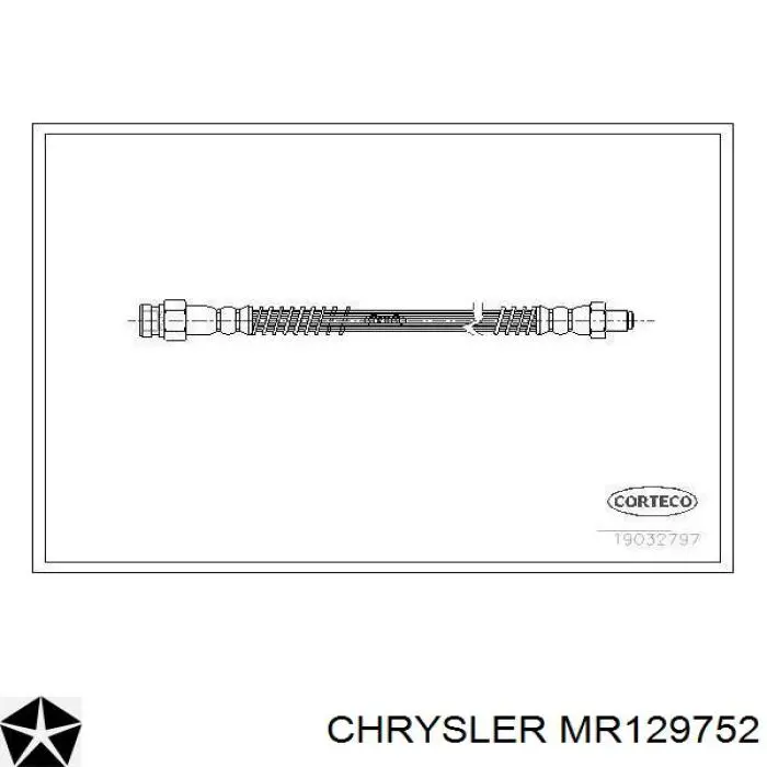 MR129752 Chrysler tubo flexible de frenos trasero