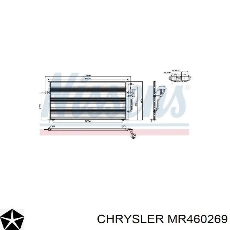 MR460269 Chrysler condensador aire acondicionado