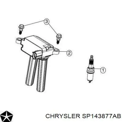 SP143877AB Chrysler bujía de encendido