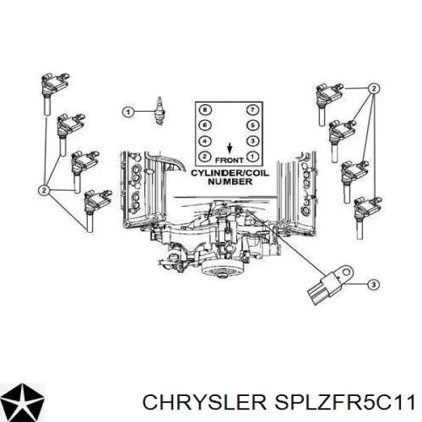 SPLZFR5C11 Chrysler bujía de encendido