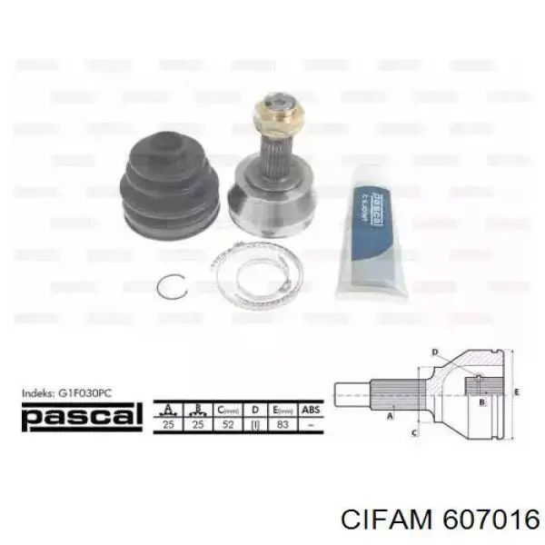 607-016 Cifam junta homocinética exterior delantera