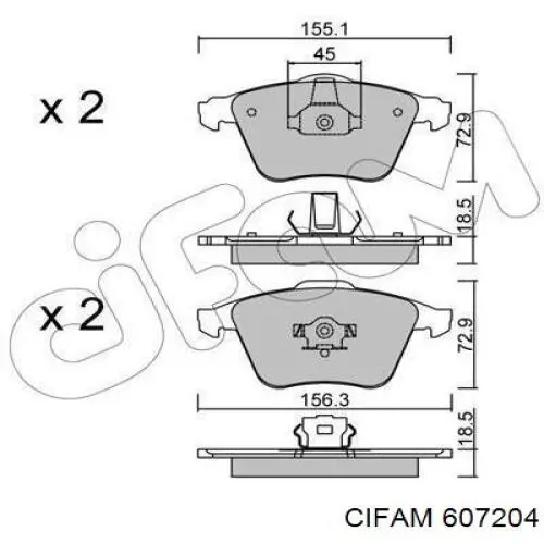 607-204 Cifam junta homocinética exterior delantera