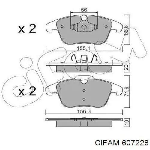 607-228 Cifam junta homocinética exterior delantera