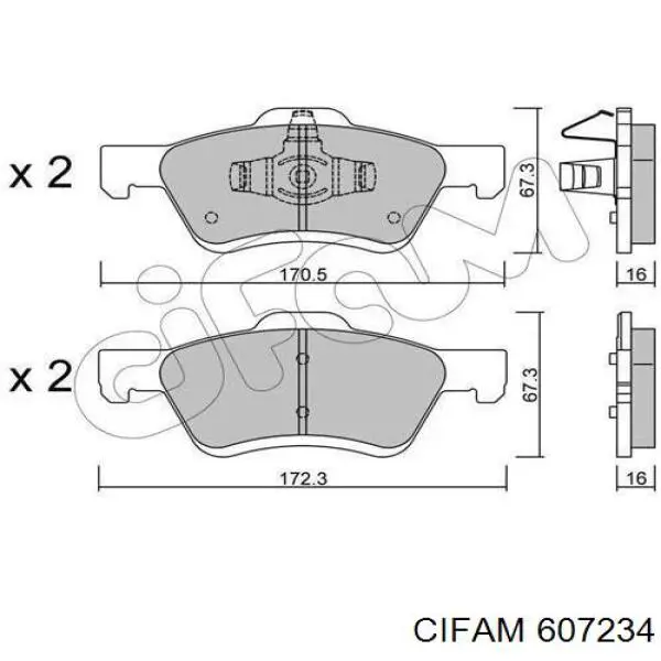 607-234 Cifam junta homocinética exterior delantera