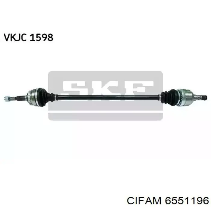 6551196 Cifam árbol de transmisión delantero derecho