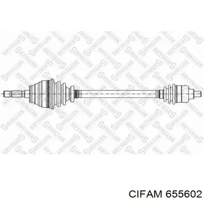 655-602 Cifam árbol de transmisión delantero derecho