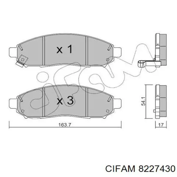 822-743-0 Cifam pastillas de freno delanteras