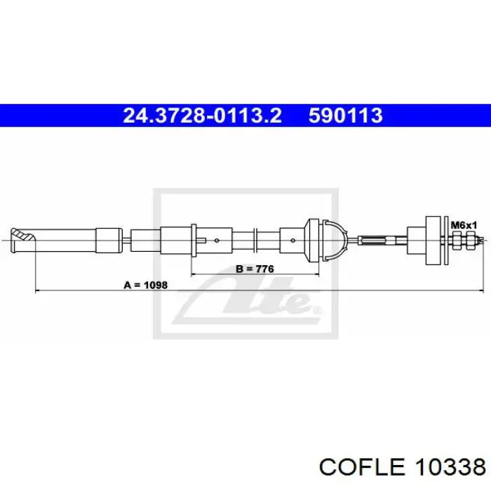 10.338 Cofle cable de embrague