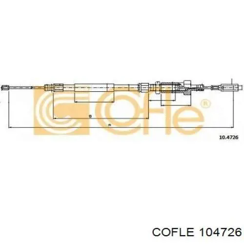 10.4726 Cofle cable de freno de mano delantero