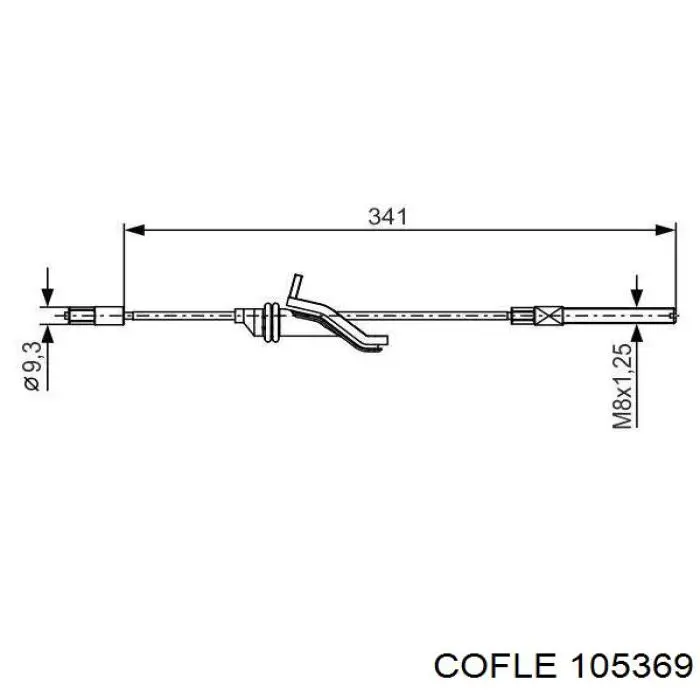  Cable de freno de mano delantero para Volvo C30 M