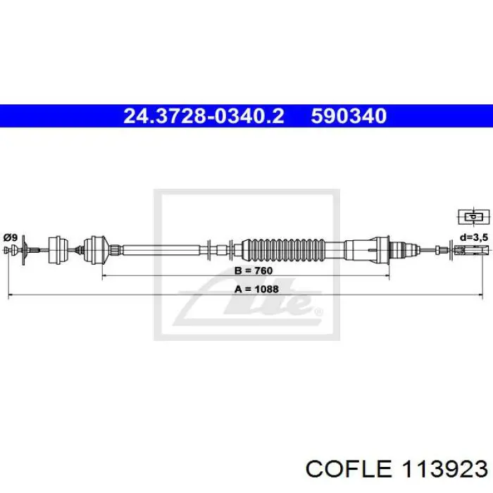 113923 Cofle cable de embrague