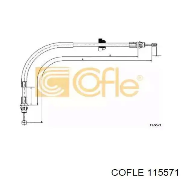 11.5571 Cofle cable de freno de mano delantero