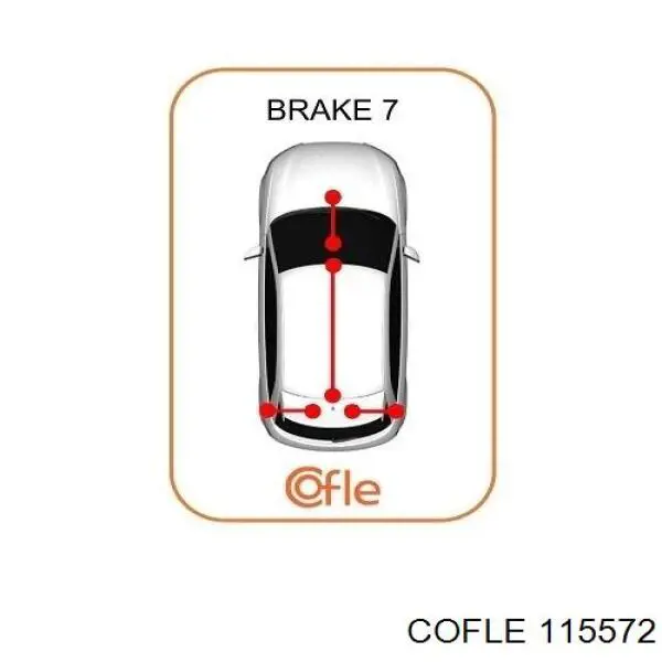 11.5572 Cofle cable de freno de mano trasero derecho