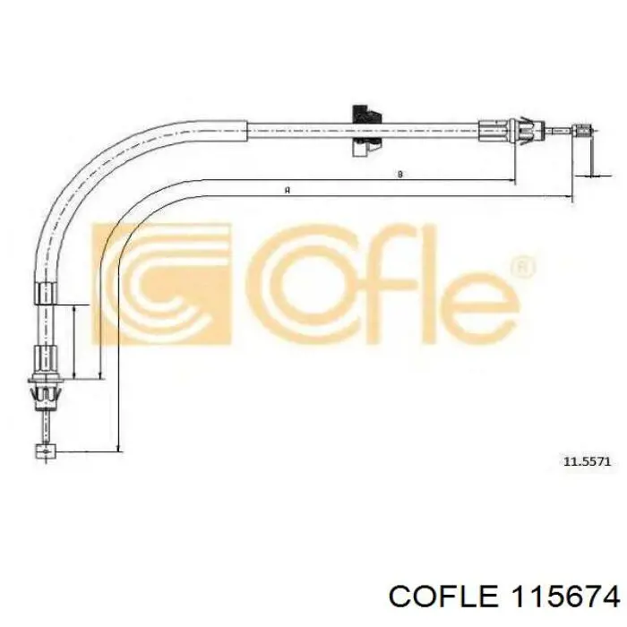 1388276 Ford cable de freno de mano trasero derecho