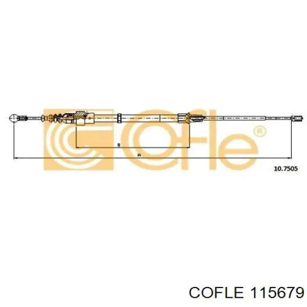  Cable de freno de mano trasero derecho para Ford Transit V347/8