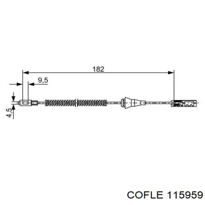 11.5959 Cofle cable de freno de mano trasero derecho/izquierdo