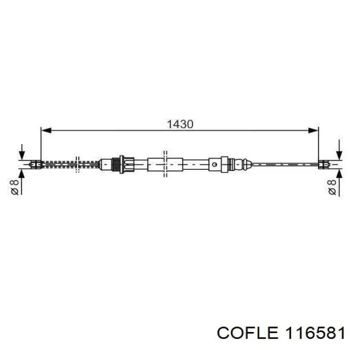  Cable de freno de mano trasero derecho/izquierdo para Renault Clio 1 