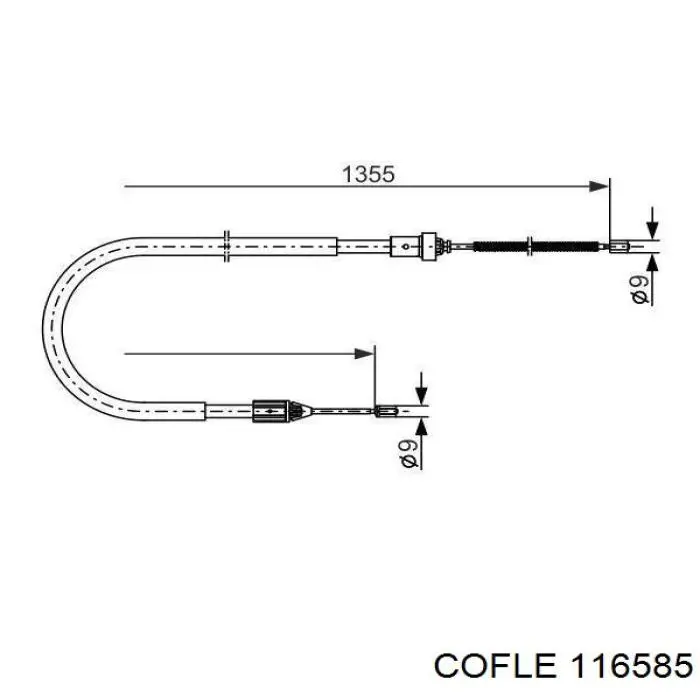  Cable de freno de mano trasero derecho para Renault Clio 1 