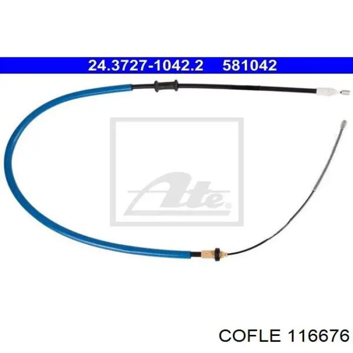 11.6676 Cofle cable de freno de mano trasero derecho