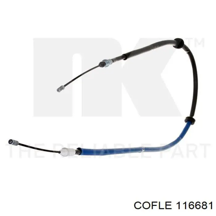 11.6681 Cofle cable de freno de mano trasero derecho