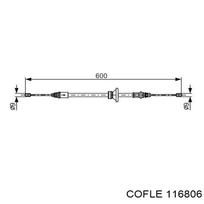 11.6806 Cofle cable de freno de mano delantero