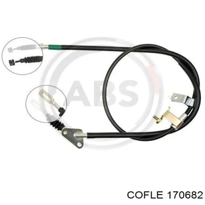 17.0682 Cofle cable de freno de mano trasero derecho