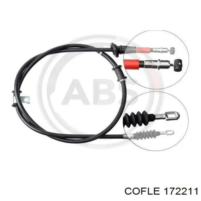 17.2211 Cofle cable de freno de mano trasero izquierdo