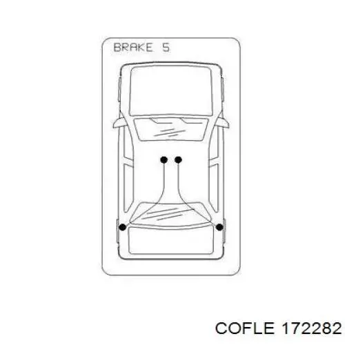 172282 Cofle cable de freno de mano trasero izquierdo