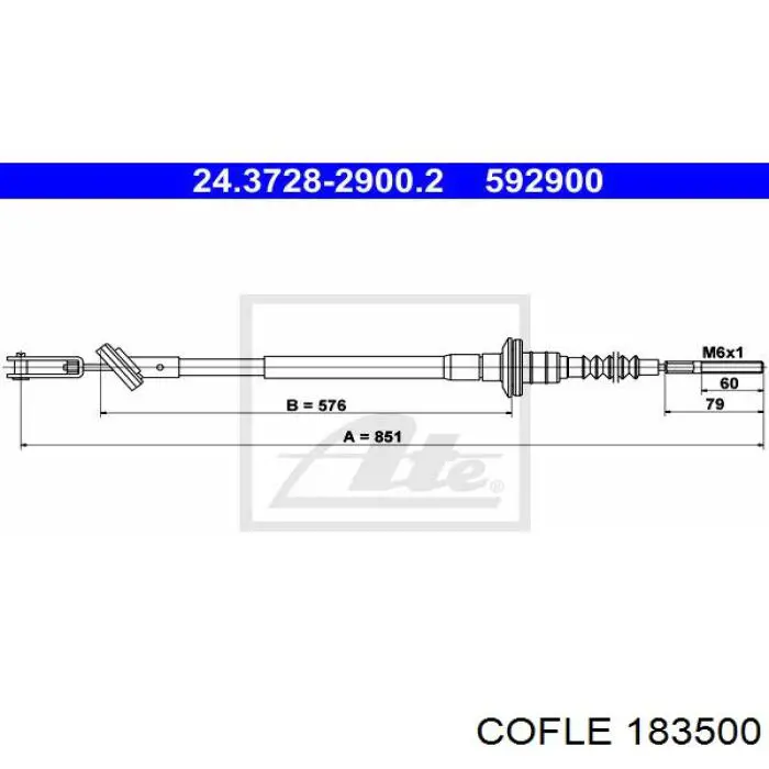 18.3500 Cofle cable de embrague