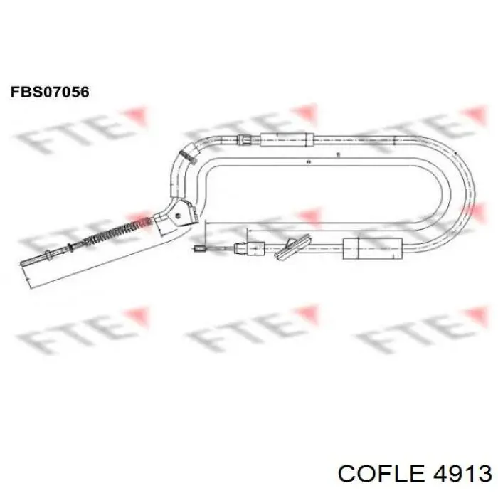  Cable de freno de mano trasero izquierdo para Peugeot 309 1 