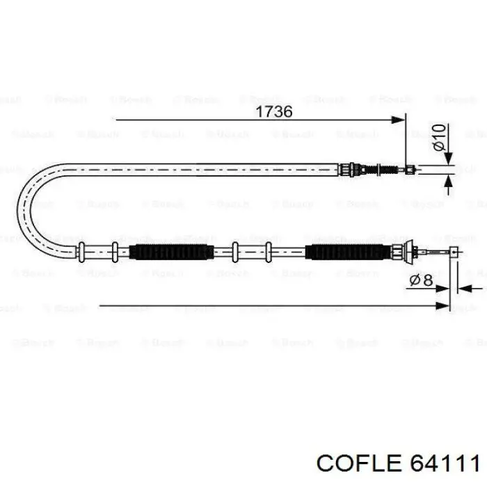  Cable de freno de mano trasero izquierdo para Fiat Doblo 1 