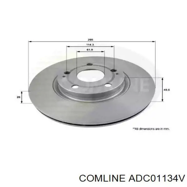 ADC01134V Comline freno de disco delantero