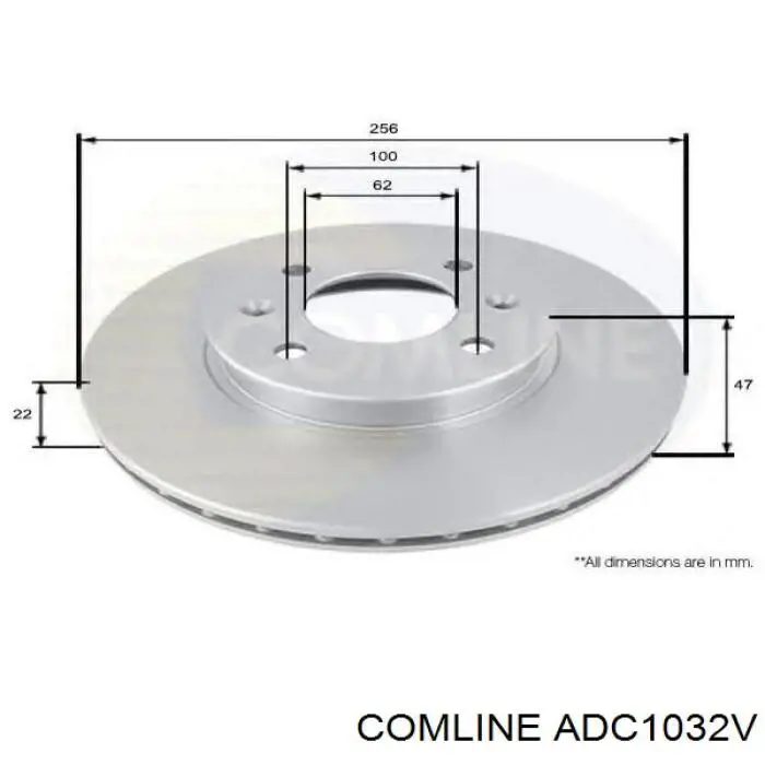 ADC1032V Comline freno de disco delantero