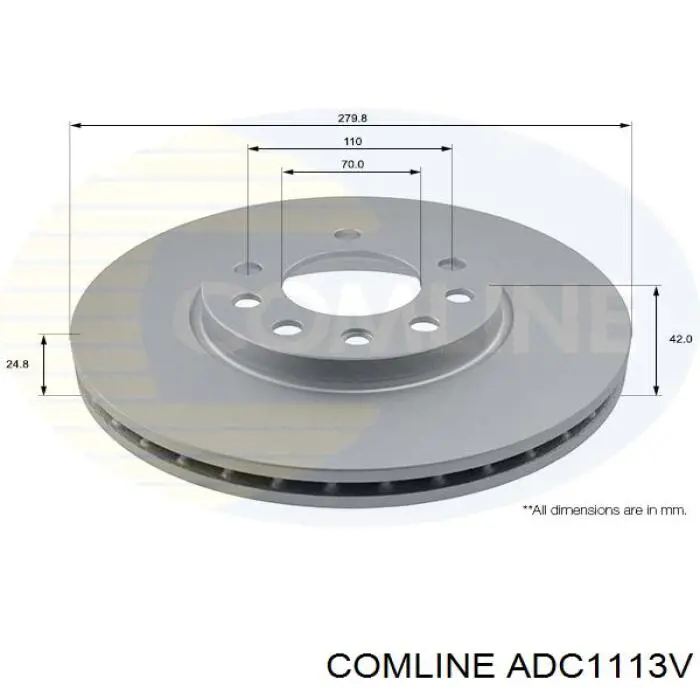 ADC1113V Comline freno de disco delantero