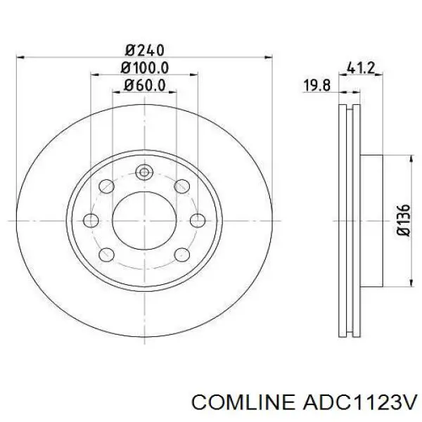 ADC1123V Comline freno de disco delantero