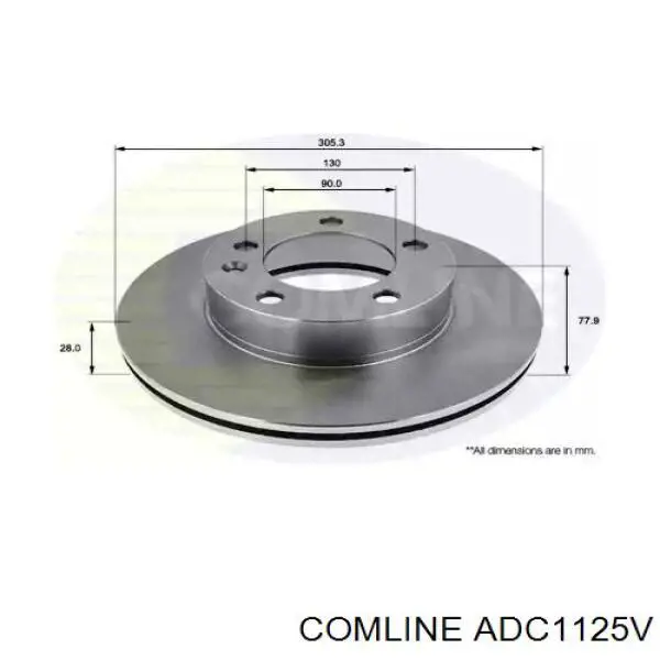 ADC1125V Comline freno de disco delantero