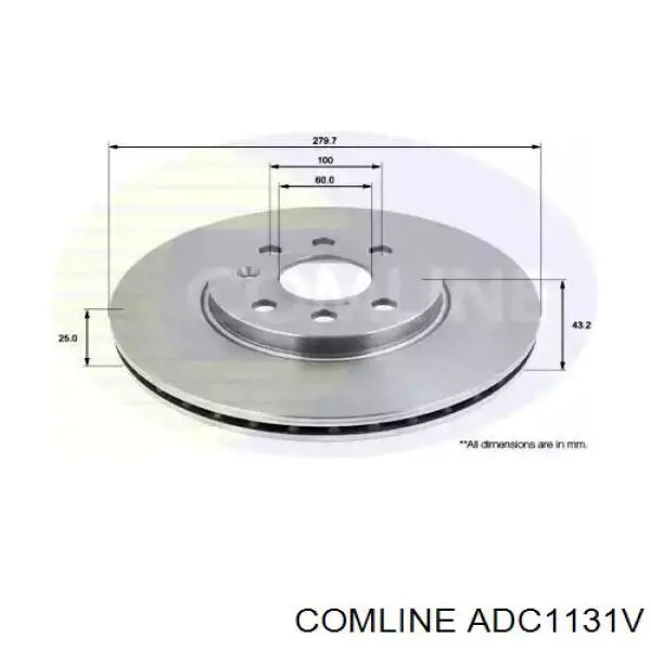 ADC1131V Comline freno de disco delantero