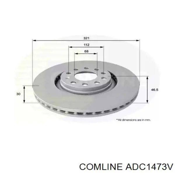 ADC1473V Comline freno de disco delantero