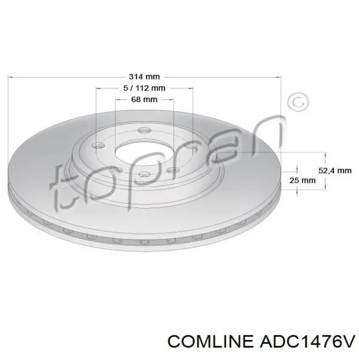 ADC1476V Comline freno de disco delantero