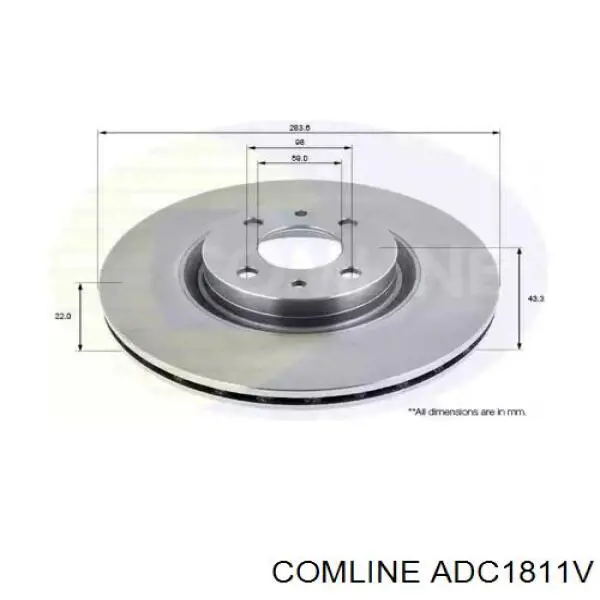 ADC1811V Comline freno de disco delantero