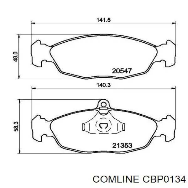 CBP0134 Comline pastillas de freno delanteras