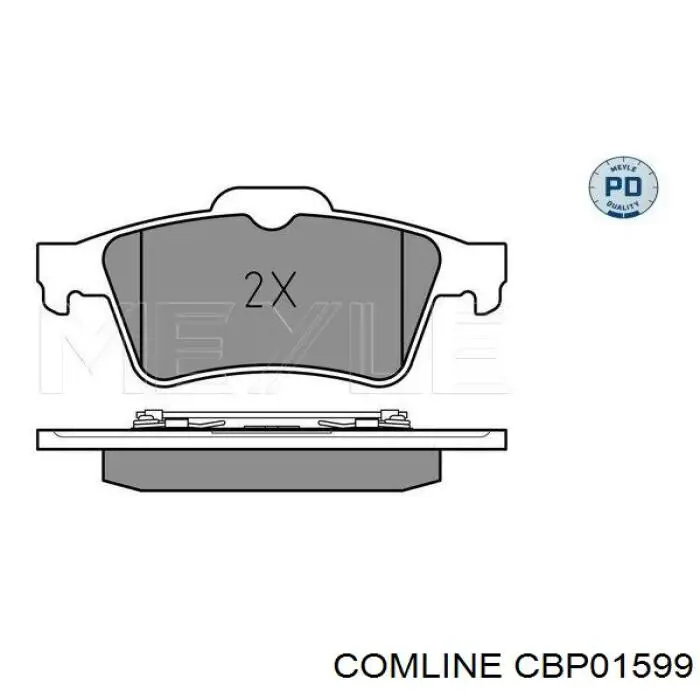 CBP01599 Comline pastillas de freno traseras